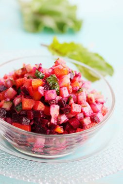 iştah açıcı vejetaryen salata bir kase haşlanmış sebze