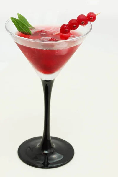 Summer Drink Cocktail Cranberry Ice — Stock Photo, Image