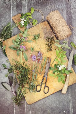 otlar hasat kış, natürmort, üstten görünüm