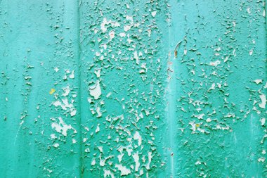 Turkuaz cracky boyalı eski metal yüzey