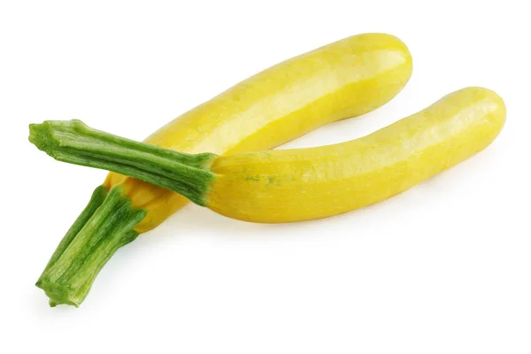 Frische Gelbe Zucchini Isoliert Auf Weißem Hintergrund — Stockfoto