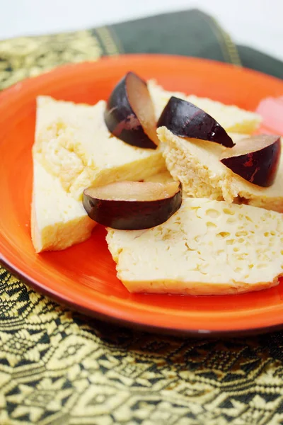 Die Erste Kuhmilch Kolostrum Süßes Dessert — Stockfoto