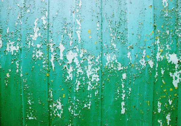 Oude Metalen Oppervlak Geschilderd Turquoise Cracky — Stockfoto