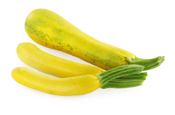 Frische Gelbe Zucchini Isoliert Auf Weißem Hintergrund — Stockfoto