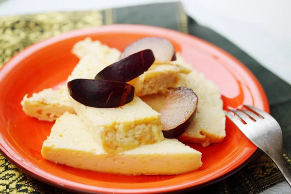 Die Erste Kuhmilch Kolostrum Süßes Dessert — Stockfoto