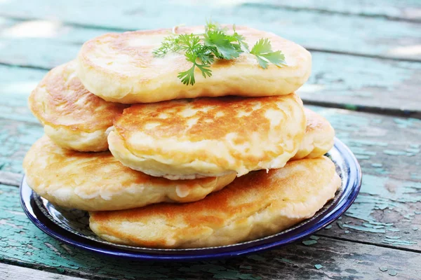 Grandes Tartes Viande Coriandre Épices — Photo