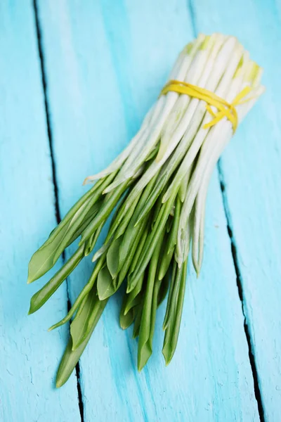 Manojos Ramson Huevos Cocidos Para Ensalada Primavera —  Fotos de Stock