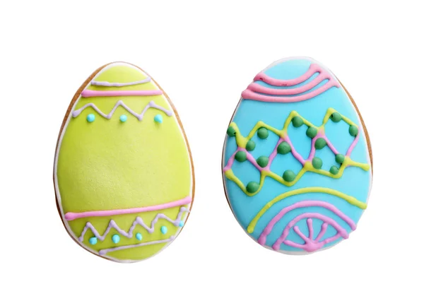 Easter Eggs Cookies Isolated White Background — Stock Photo, Image