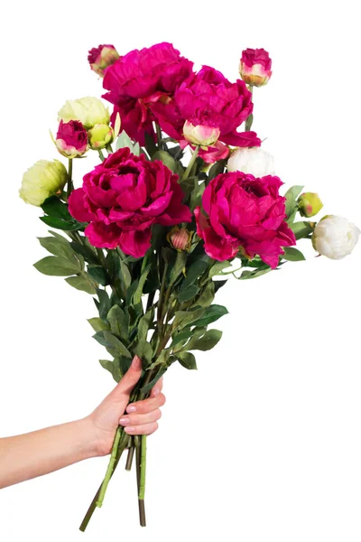 Hand is holding a bouquet — Stock Photo, Image