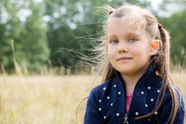 Chica de ensueño en el prado — Foto de Stock