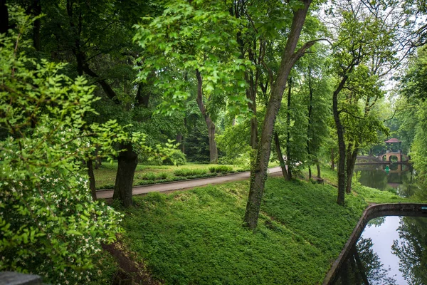 Jezioro w parku wiosny — Zdjęcie stockowe