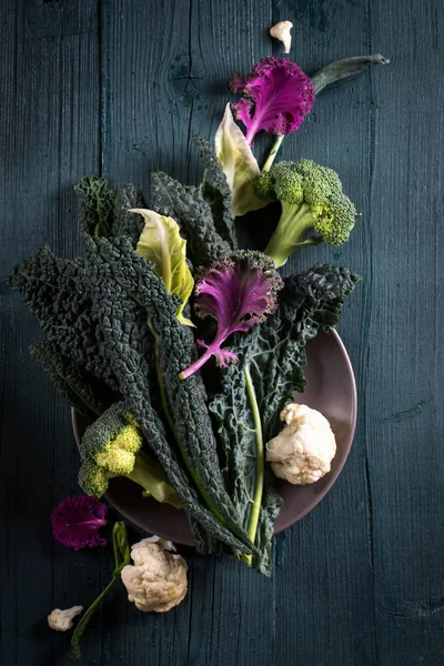 Variety of cabbage still life — Stock Image Variety of cabbage still life Royalty Free Stock Images