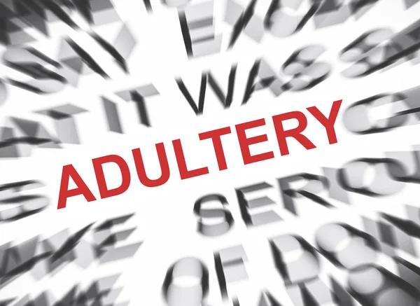Blured Text Focus Adultery — Stock Photo, Image