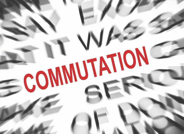 Blured Text Focus Commutation — Stock Photo, Image