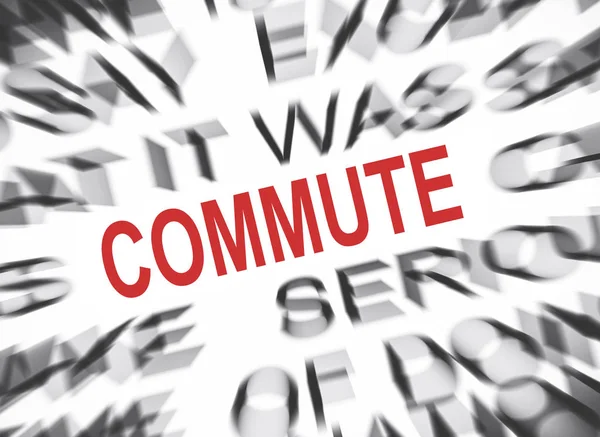 Blured Text Focus Commute — Stock Photo, Image