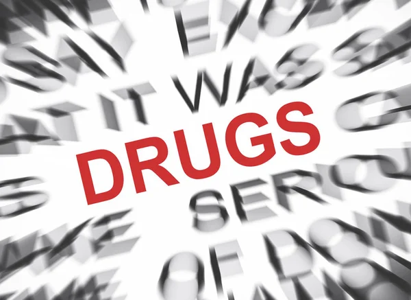 Blured Text Focus Drugs — Stock Photo, Image