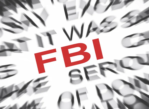 Fbi の焦点と Blured テキスト — ストック写真