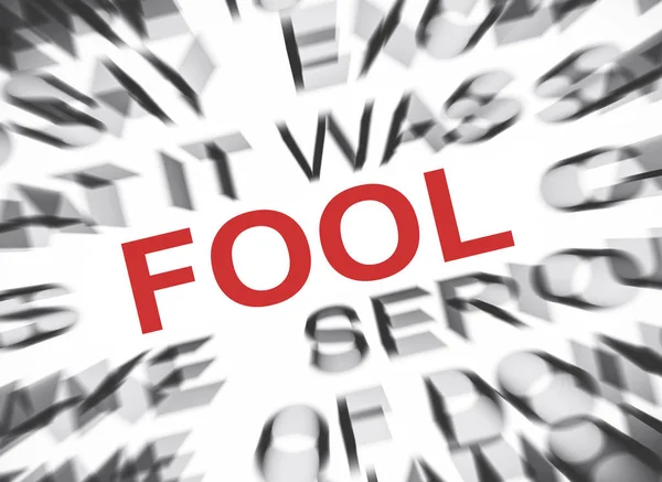 Blured Text Focus Fool — Stock Photo, Image