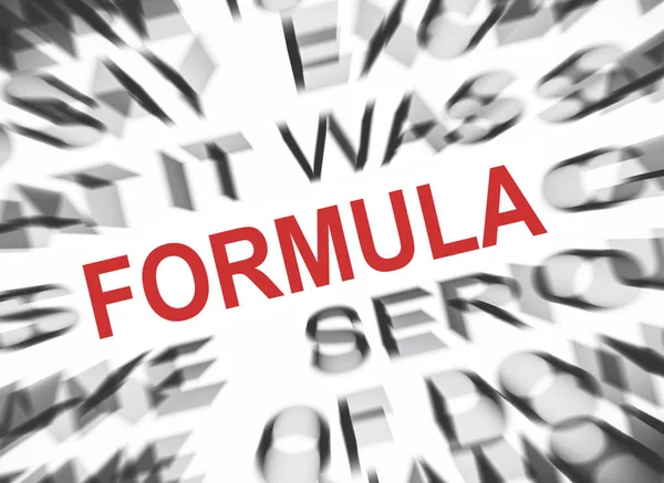 Blured Tekst Met Focus Formule — Stockfoto