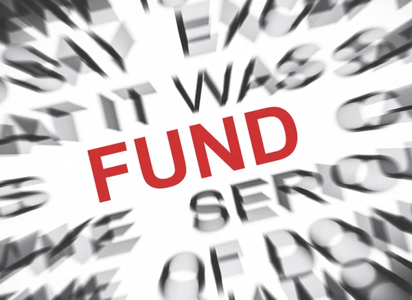 Blured Text Focus Fund — Stock Photo, Image