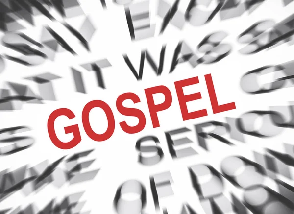 Blured Text Focus Gospel — Stock Photo, Image