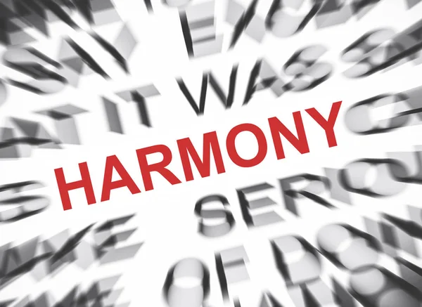 Blured Text Focus Harmony — Stock Photo, Image