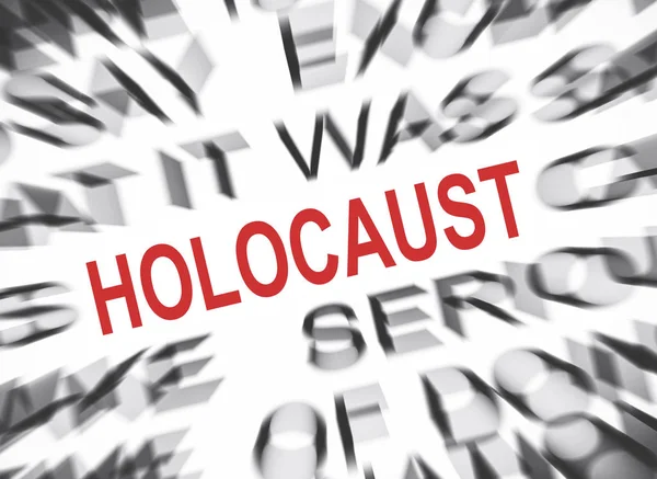 Blured Tekst Met Focus Holocaust — Stockfoto