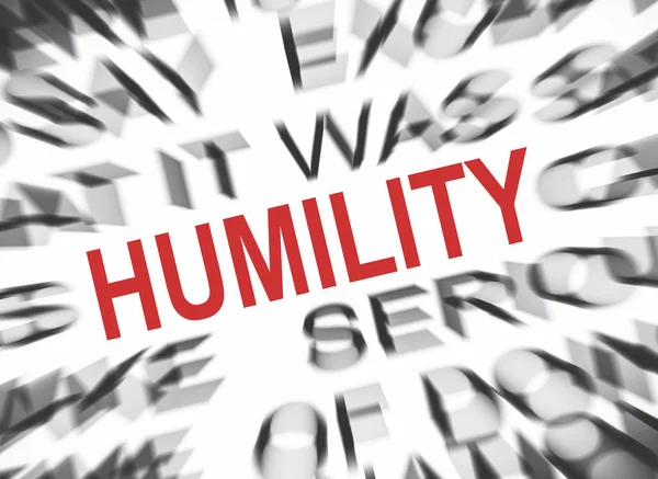 Blured Text Focus Humility — Stock Photo, Image