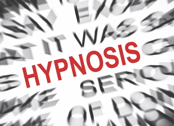 Blured Text Med Fokus Hypnos — Stockfoto