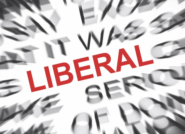 Blured Text Focus Liberal — Stock Photo, Image