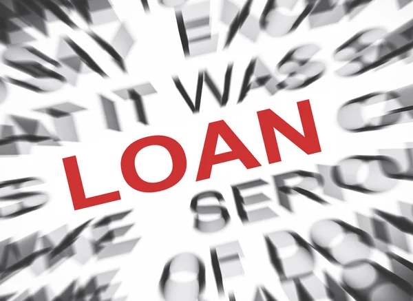 Blured Text Focus Loan — Stock Photo, Image