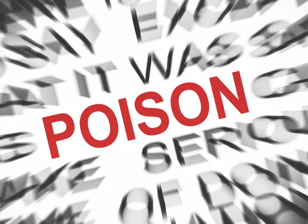 Blured Text Focus Poison — Stock Photo, Image