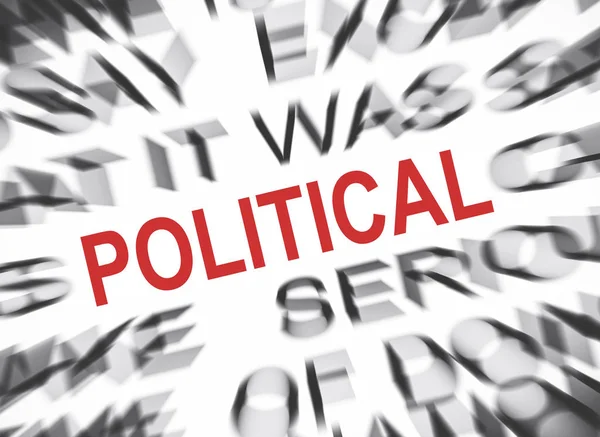 Blured Text Med Fokus Politiska — Stockfoto