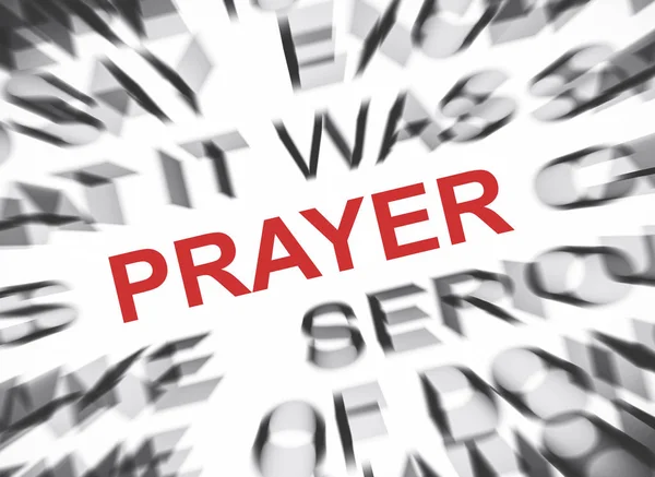 Blured Text Focus Prayer — Stock Photo, Image