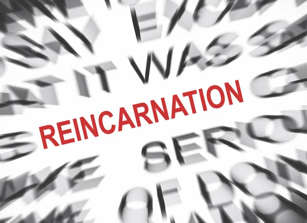 Blured Tekst Naciskiem Reinkarnacja — Zdjęcie stockowe