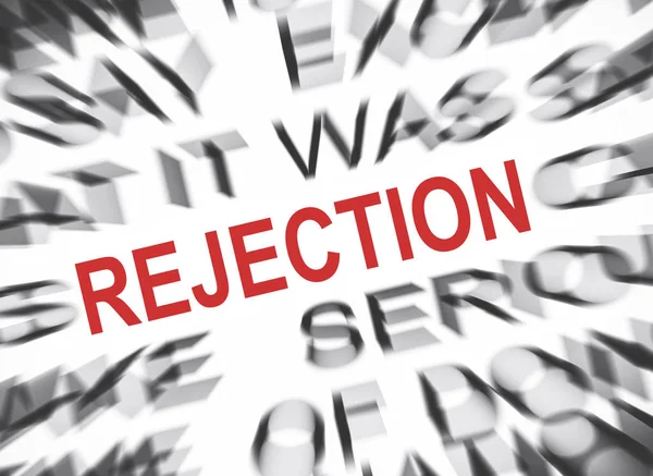 Blured Text Focus Rejection — Stock Photo, Image
