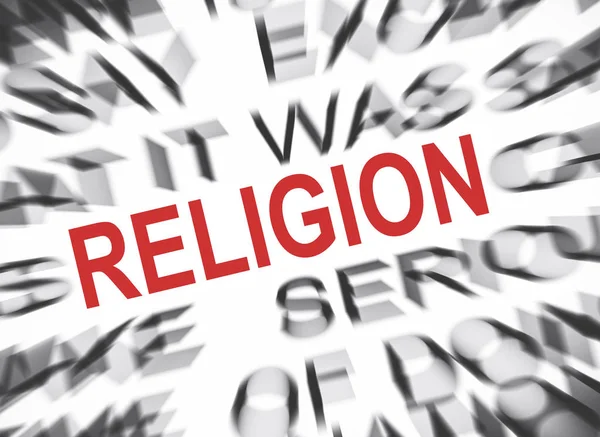 Blured Text Med Fokus Religion — Stockfoto