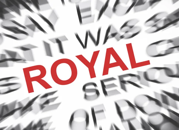 Texte Flou Mettant Accent Sur Royal — Photo