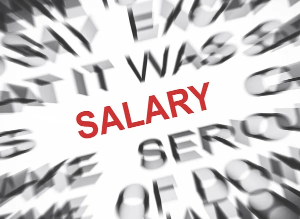 Blured Text Focus Salary — Stock Photo, Image