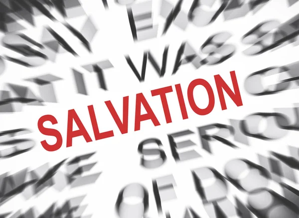 Blured Text Focus Salvation — Stock Photo, Image