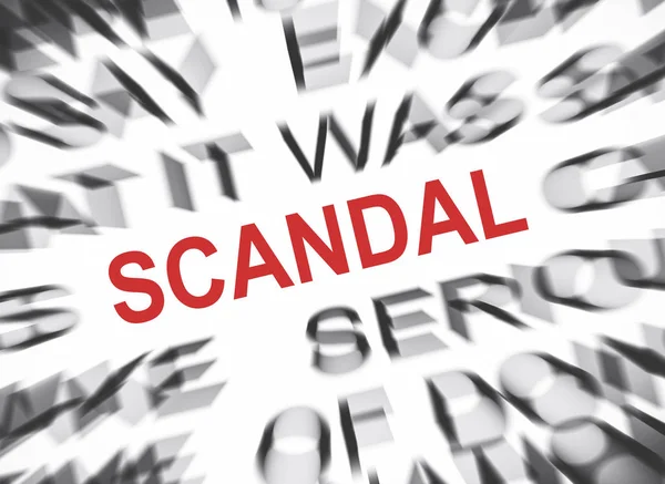 Texte Flou Mettant Accent Sur Scandal — Photo