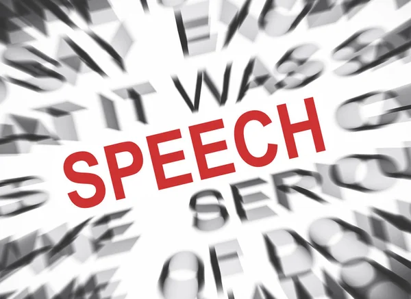 Blured Text Focus Speech — Stock Photo, Image