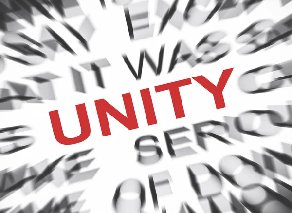 Texte Flou Mettant Accent Sur Unity — Photo