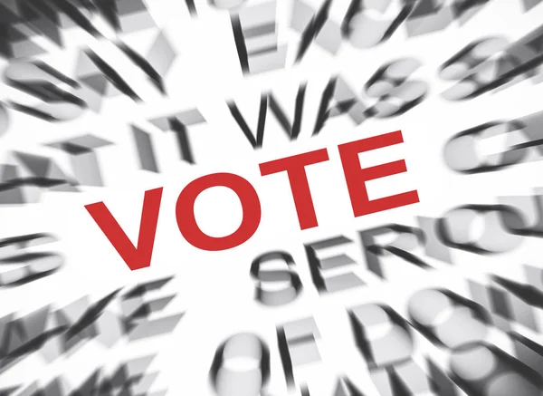 Blured Text Focus Vote — Stock Photo, Image