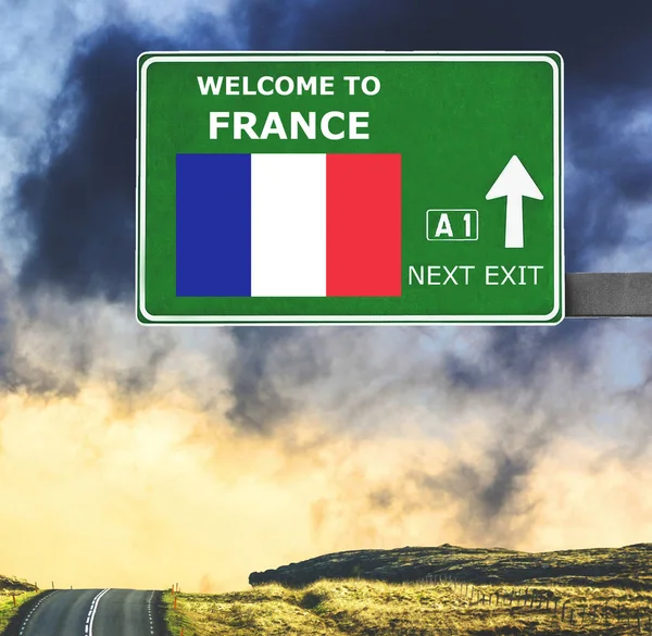 프랑스도로 표지판에 명확한 — 스톡 사진