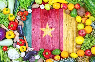 Kamerun 'dan taze meyve ve sebze.