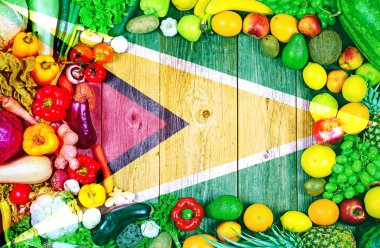 Guyana 'dan taze meyve ve sebze.