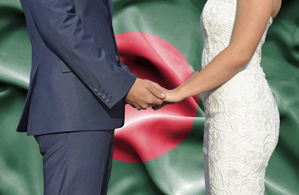 Karı Koca Elele Evlilik Bangladeş Kavramsal Fotoğraf — Stok fotoğraf