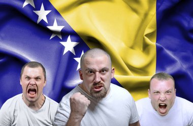 Bosna-Hersekli kızgın adamların kavramsal imajı
