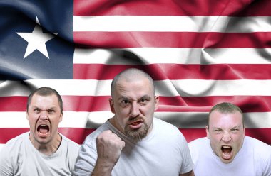 Liberyalı kızgın adamların kavramsal imajı